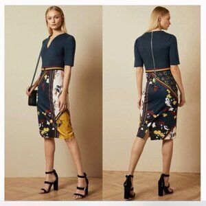 Ted Baker Madiiy Floral Sheath Dress Savanna Print